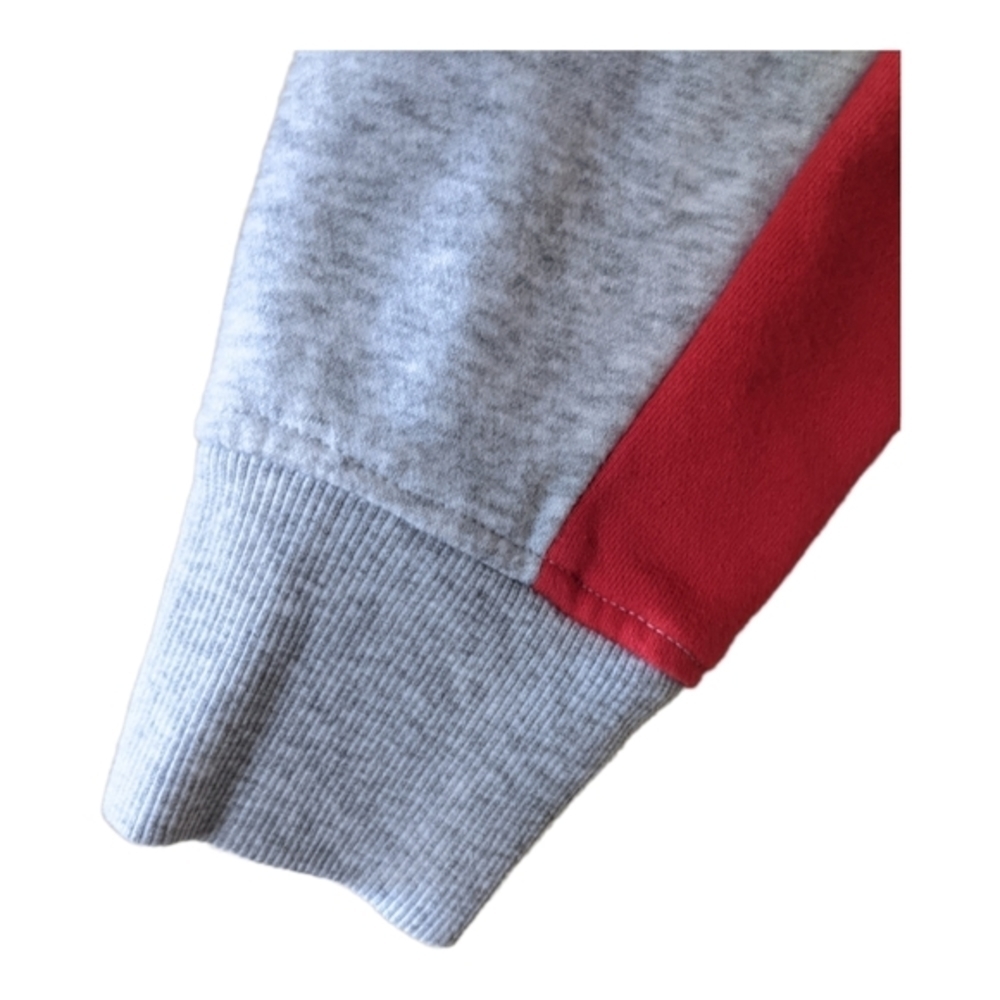 Champion Women's Colorblock Campus Mock Neck Sweatshirt Size L Gray/Red/Blue - Picture 7 of 10